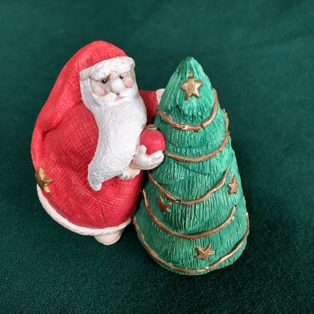 SANTA - 1993 Shayne signed Collectible SANTA & CHRISTMAS TREE –
